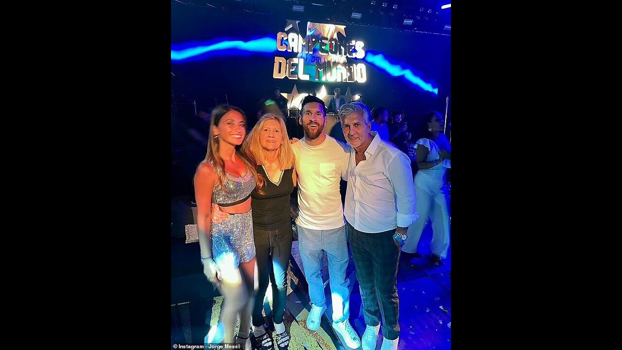 The party goes on! Lionel Messi is STILL celebrating Argentina's World Cup win
