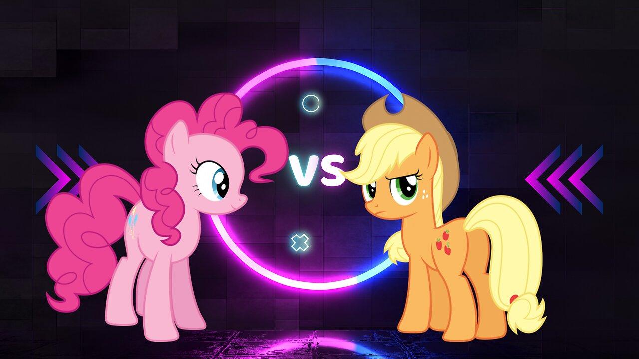 Crypto battles. 2 Season: My little pony. 2 Episode: Pinkie Pie vs Applejack.