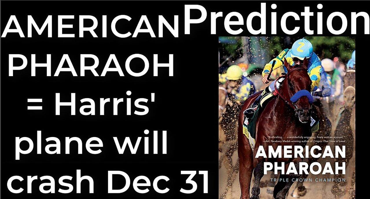 Prediction - AMERICAN PHAROAH = Harris' plane will crash Dec 31