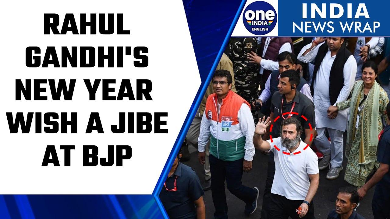 Rahul Gandhi’s ‘Mohabbat ki Dukaan’ wish for 2023 in jibe at BJP | Oneindia News *News