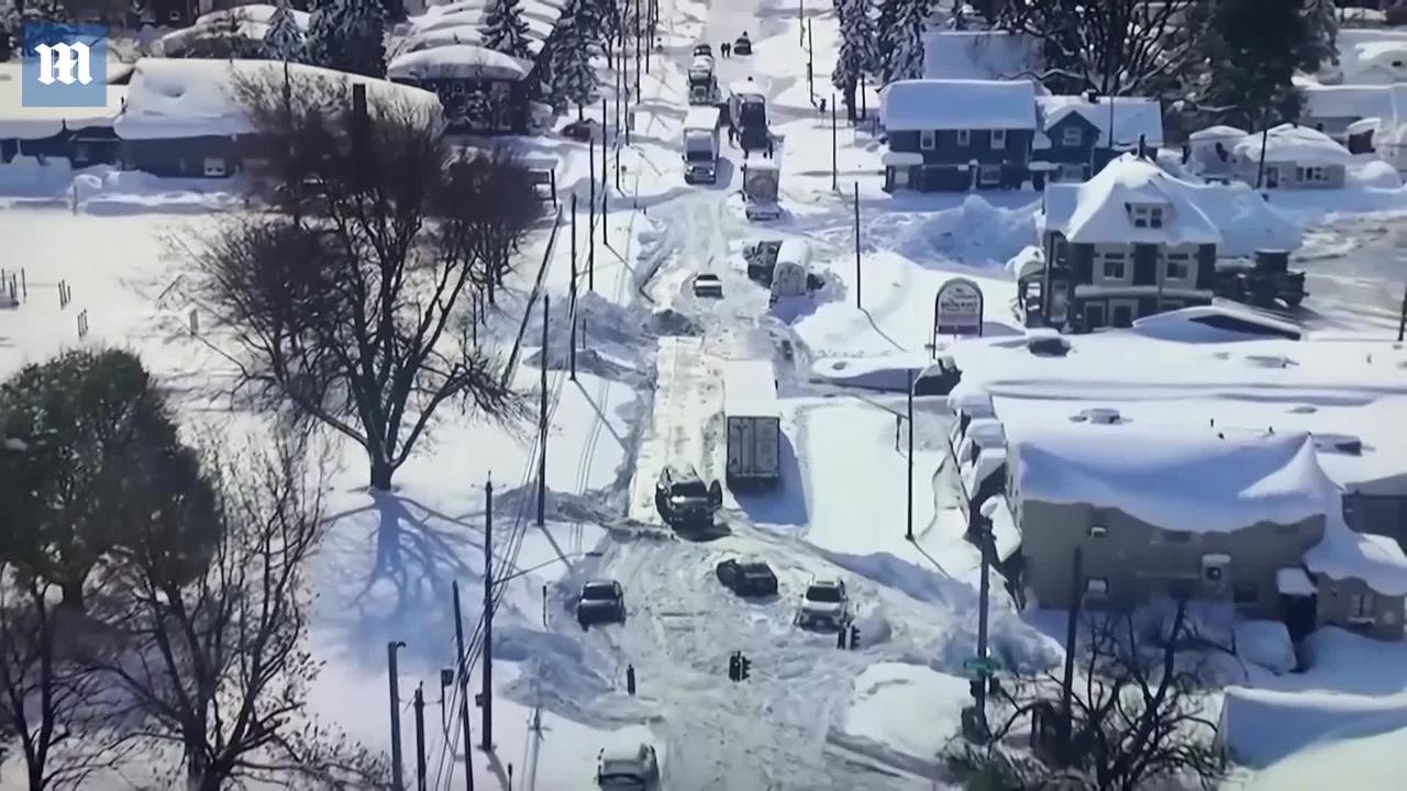 New York weather Drone video reveals massive scale of snow storm across NY state