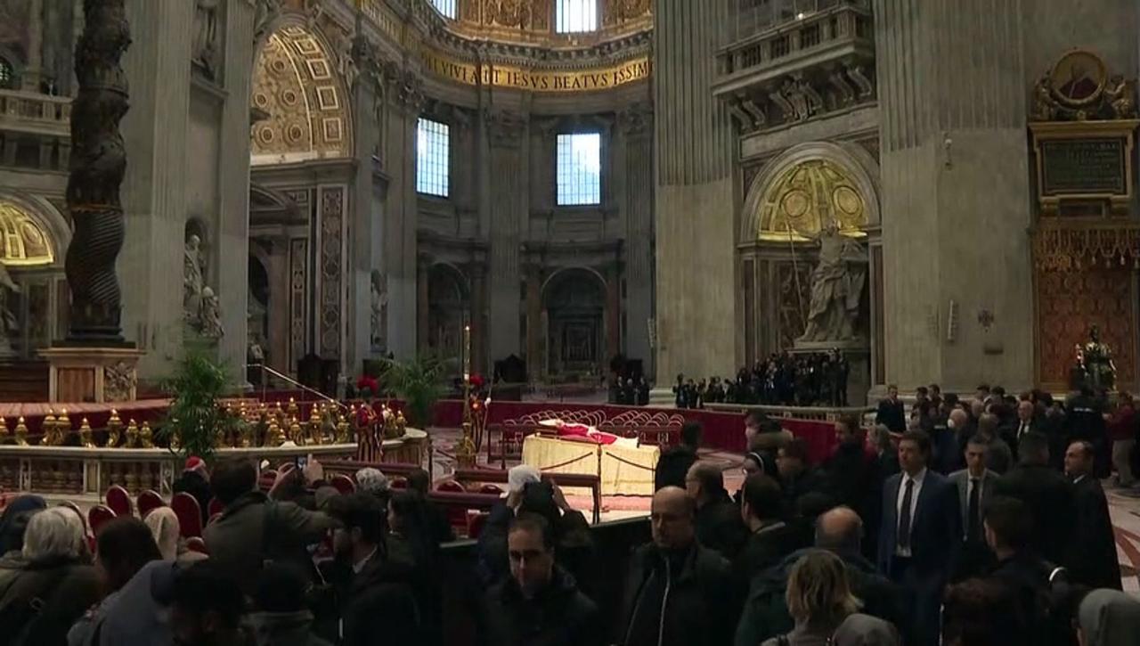 Thousands pay tribute to ex-pope Benedict XVI at lying-in-state