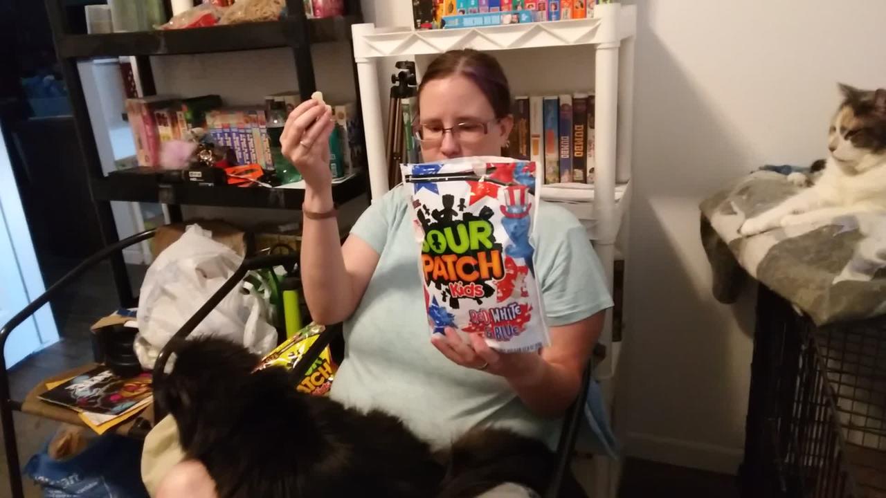 Reaction To Sour Patch Kids Red, White, and Blue Candy