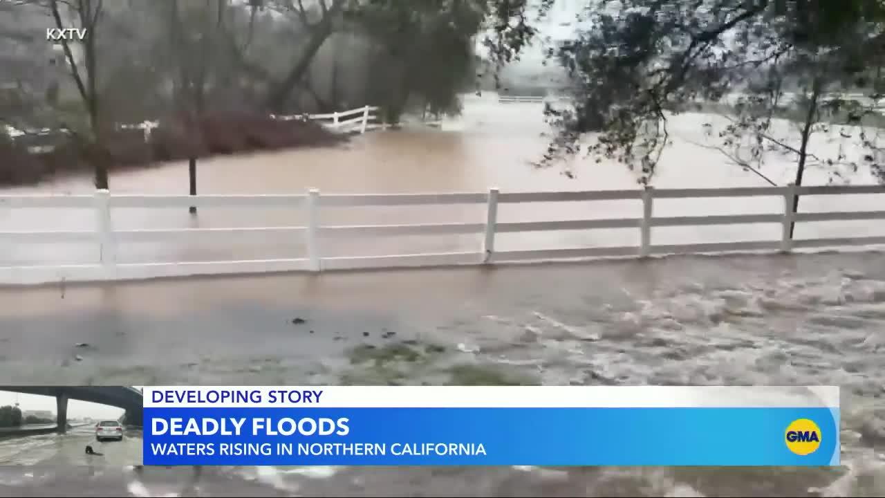 Northern California towns in danger from flood waters