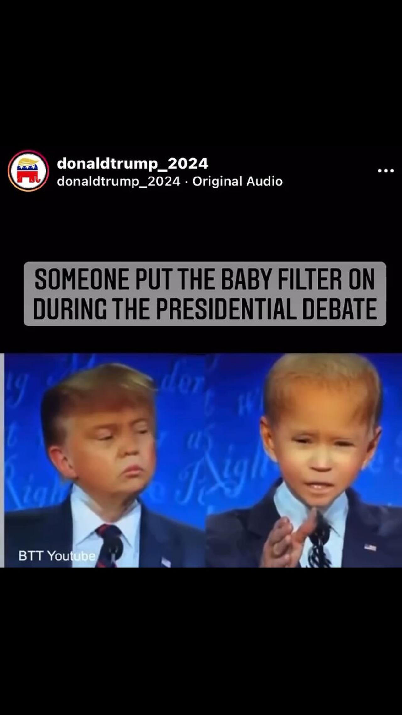 Baby Trump smashes Baby Biden