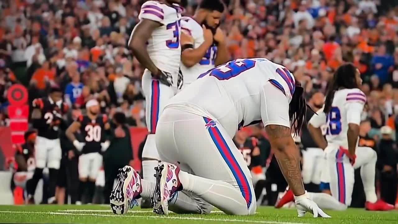 Scary Scene Unfolds on Monday Night Football as Bills Safety Damar Hamlin Receives CPR