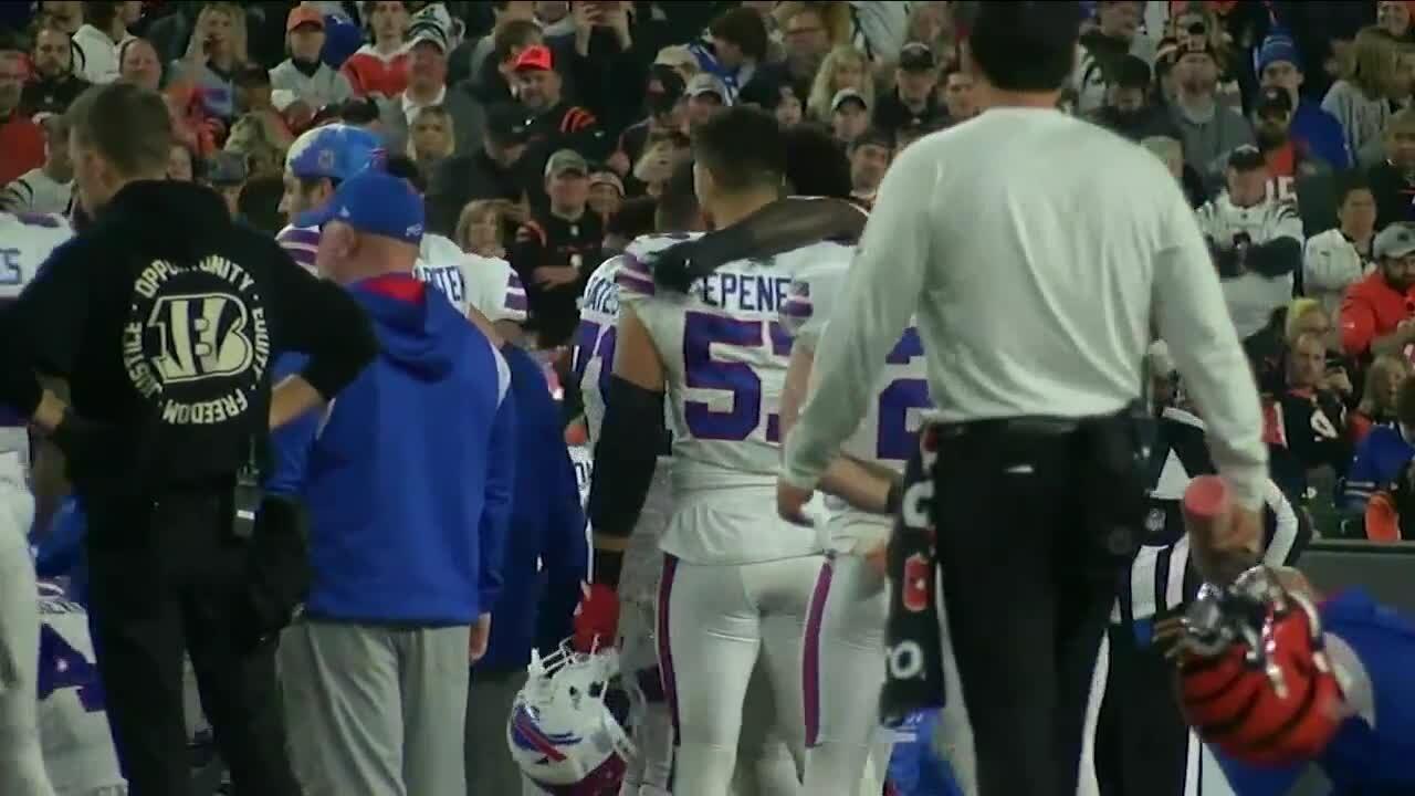 Bills Safety Damar Hamlin Remains in Cincinnati Hospital