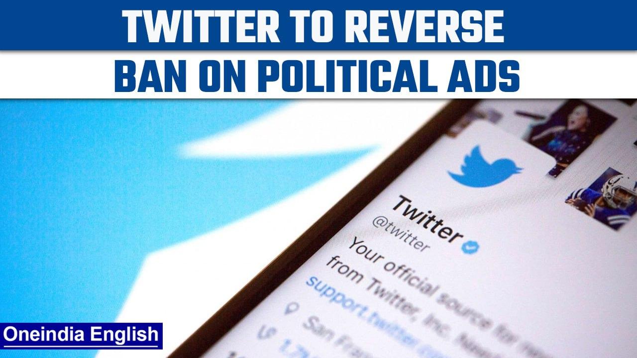 Twitter to reverse its 2019 ban on political ads - One News Page VIDEO