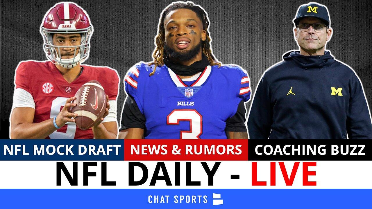 NFL Daily Live: Damar Hamlin Latest, Coaching Rumors + 2023 NFL Mock Draft