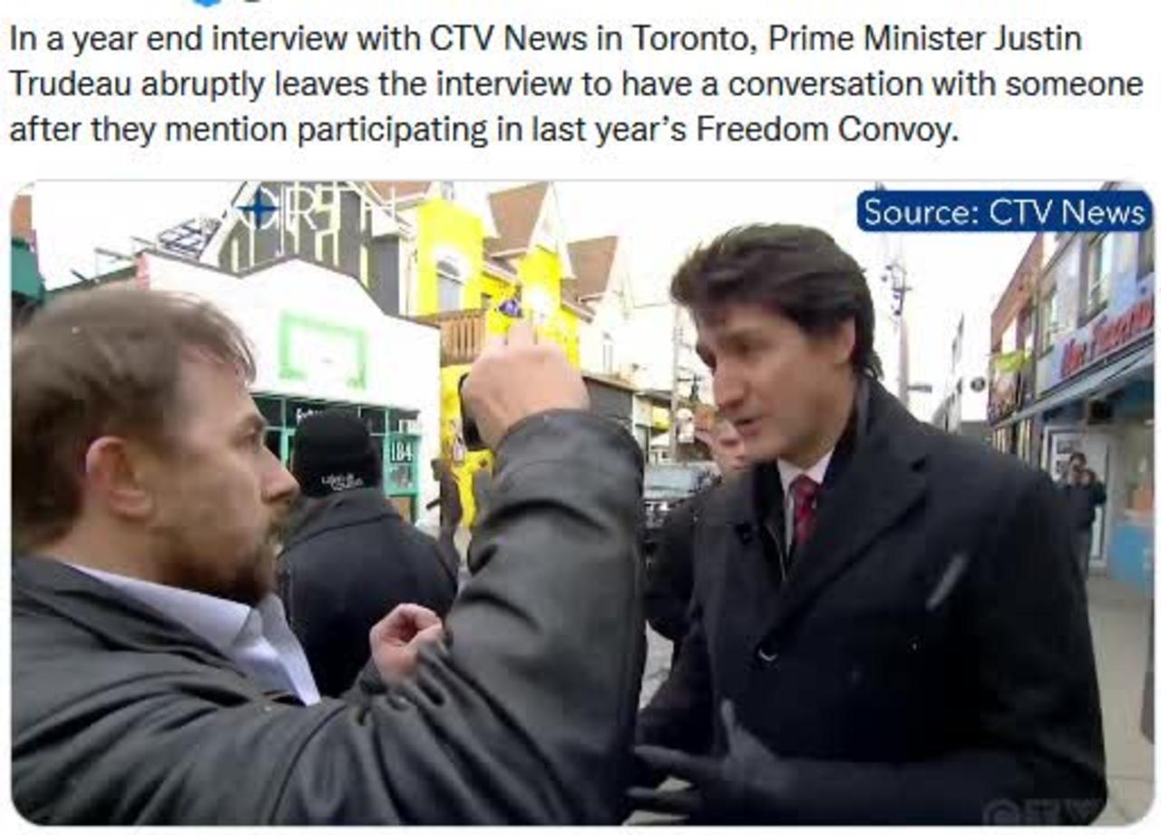 Trudeau made to look like a fool again one of the "Freedom Truckers"...