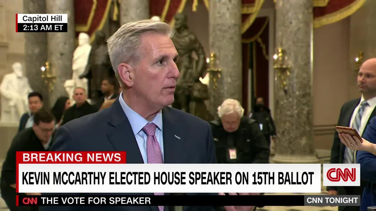 Dana Bash reacts to McCarthy thanking Trump for speaker role