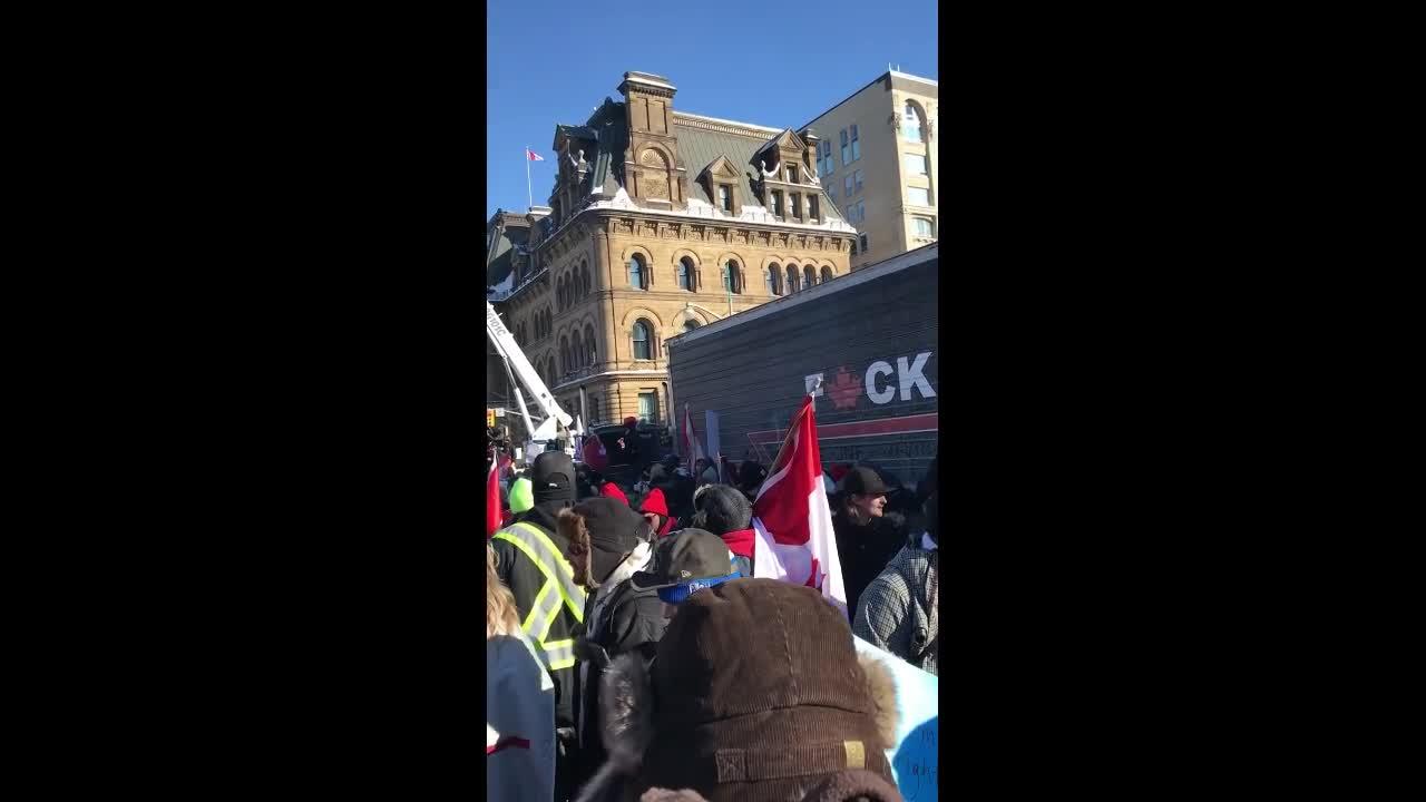 Sights and sounds of trucker convoy