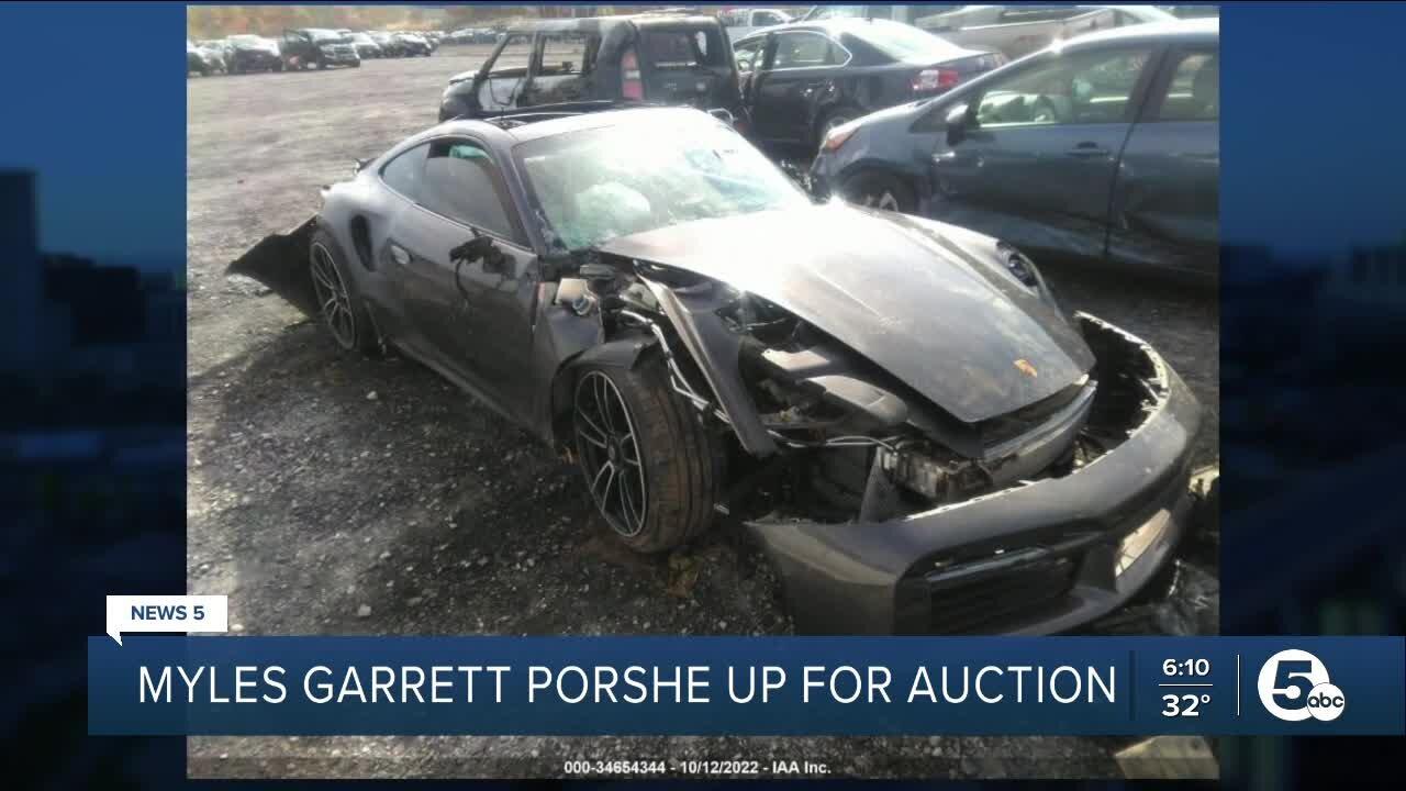 Myles Garrett’s wrecked Porche goes up for auction