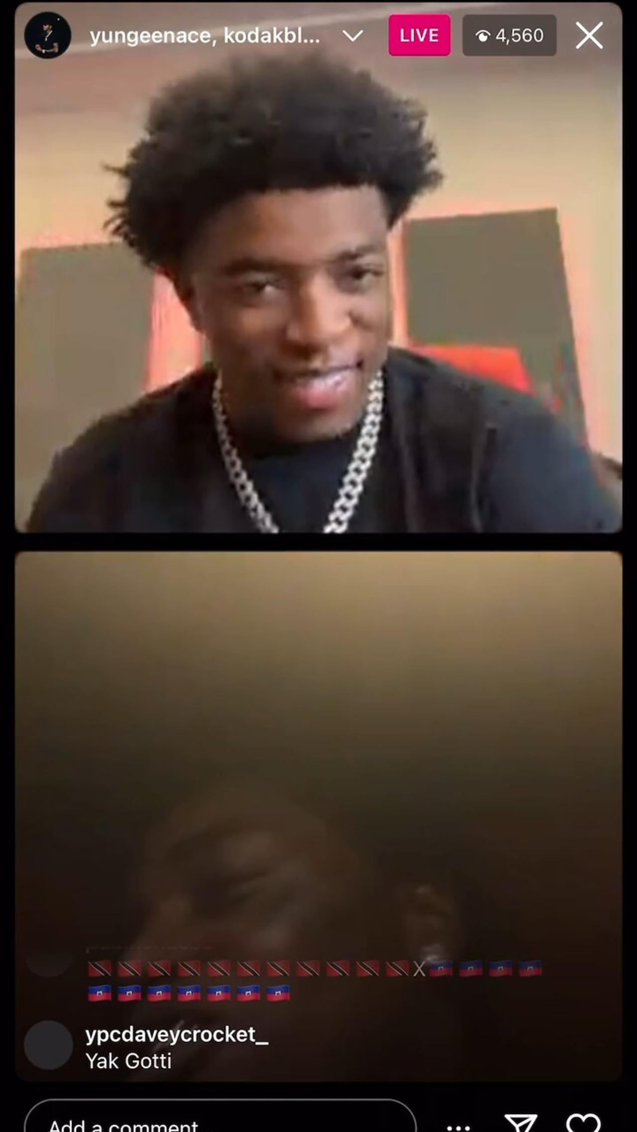 YUNGEEN ACE X KODAK BLACK IG Live: Yak And Ace - One News Page VIDEO