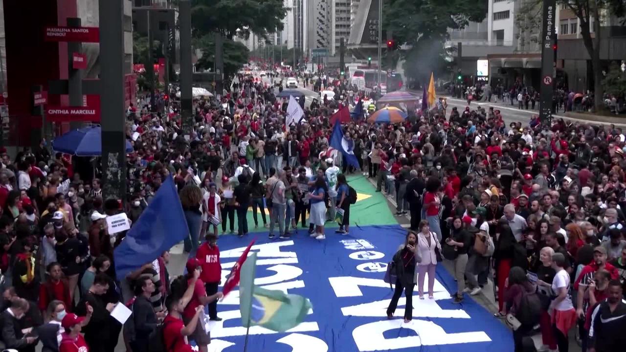 Brazilians march for democracy after capital riot