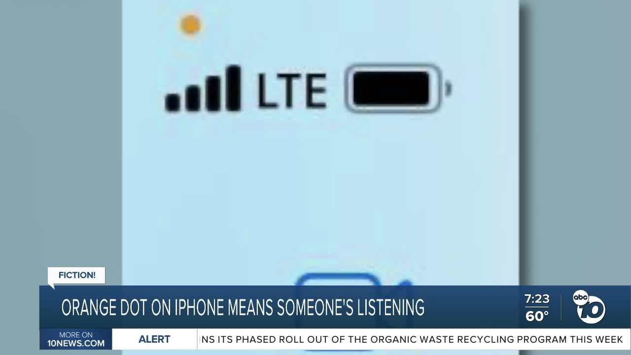 Fact or Fiction Orange dot on iPhone means One News Page VIDEO