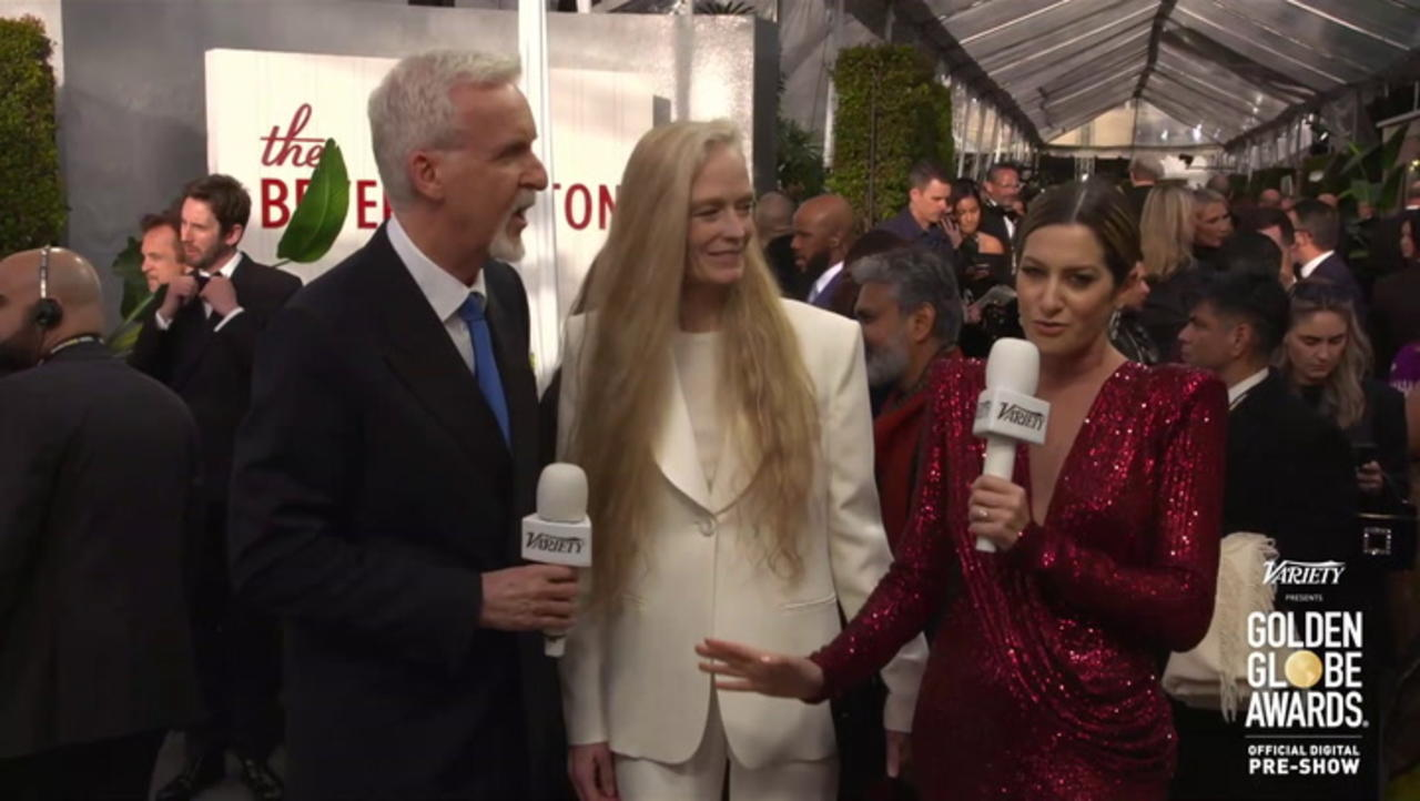 James Cameron Interview on the Golden Globes Red Carpet