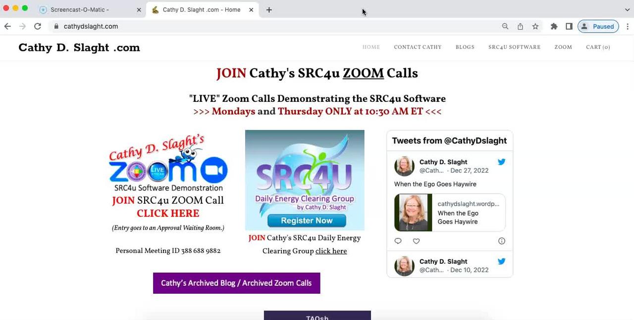 SRC4u Software Demonstration Zoom Call with Cathy D  Slaght 1 5 2023