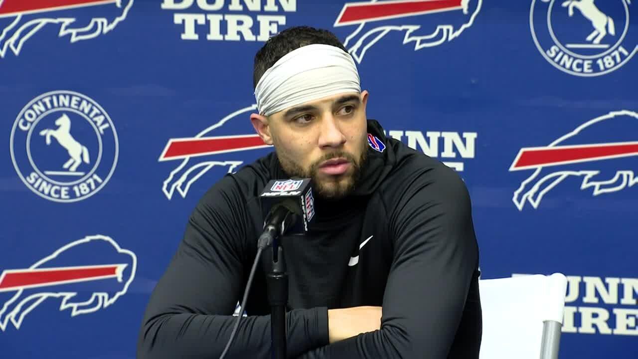 Buffalo Bills safety Micah Hyde speaks after returning to practice for first time since neck injury