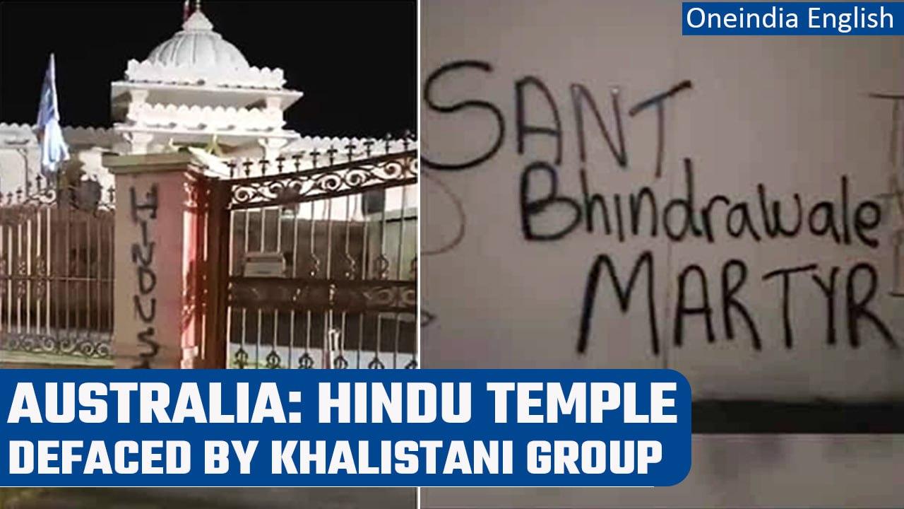 Australia: Temple vandalised with anti-India graffiti by Khalistan supporters | Oneindia News
