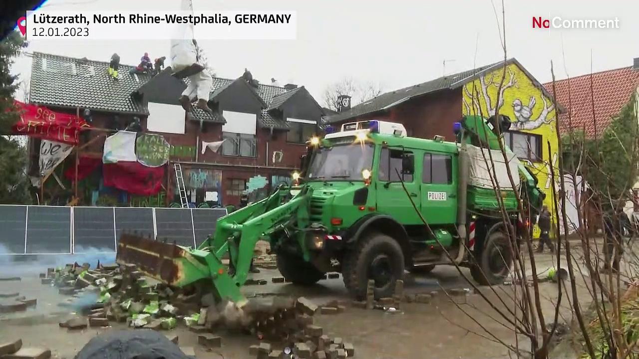 Watch: Police clear climate activists from German village
