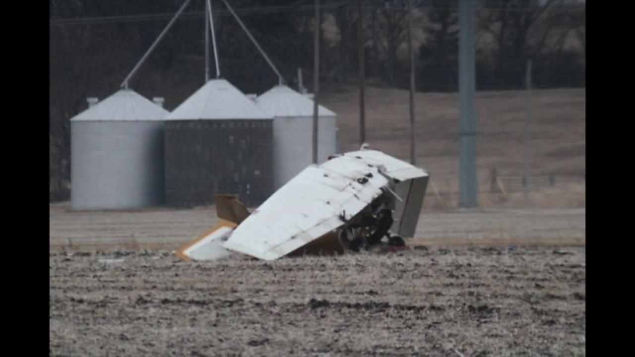 Nebraska News Channel footage of plane crash near Auburn