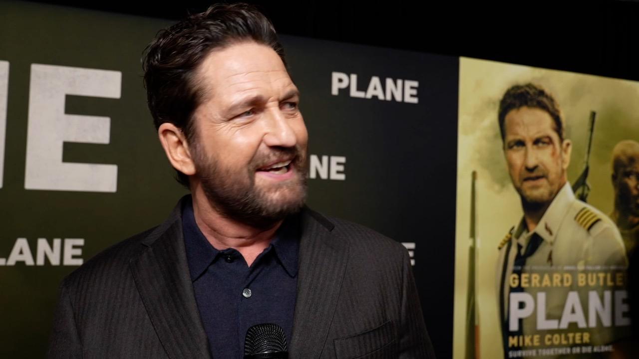 Plane Star Gerard Butler NY Special Screening Premiere Interview