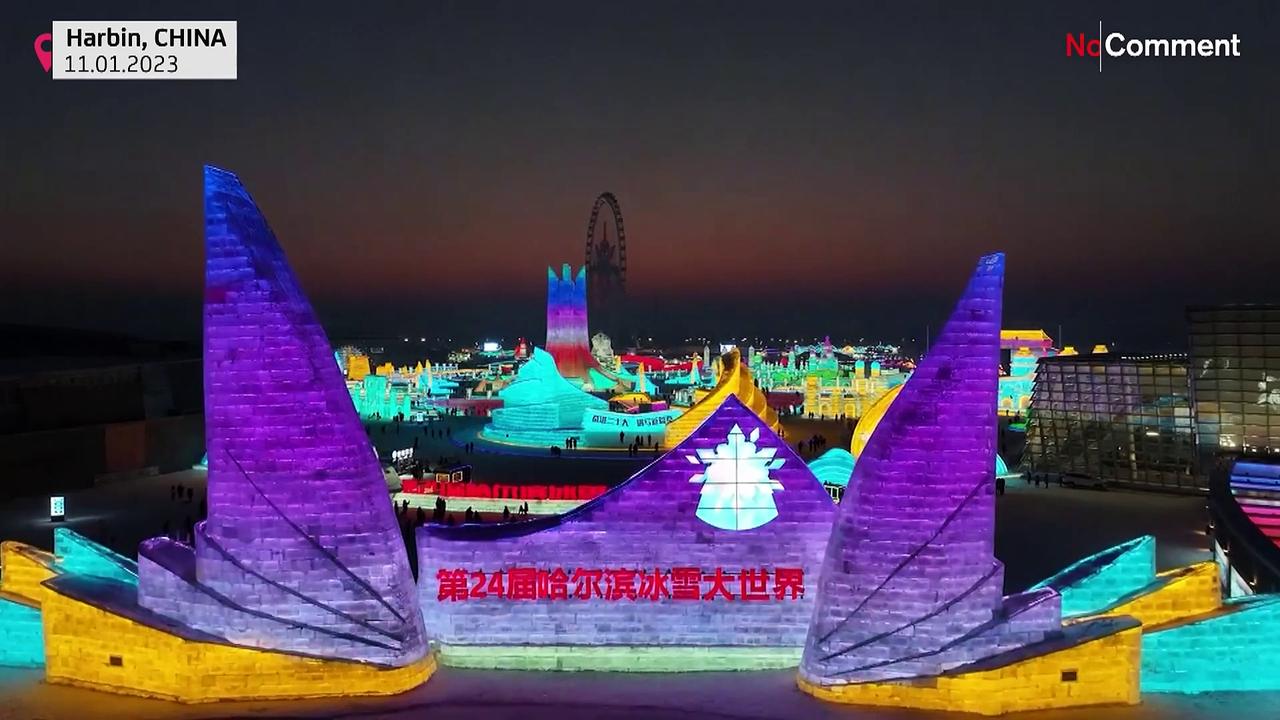 Watch: Tourists return to Harbin ice and snow festival
