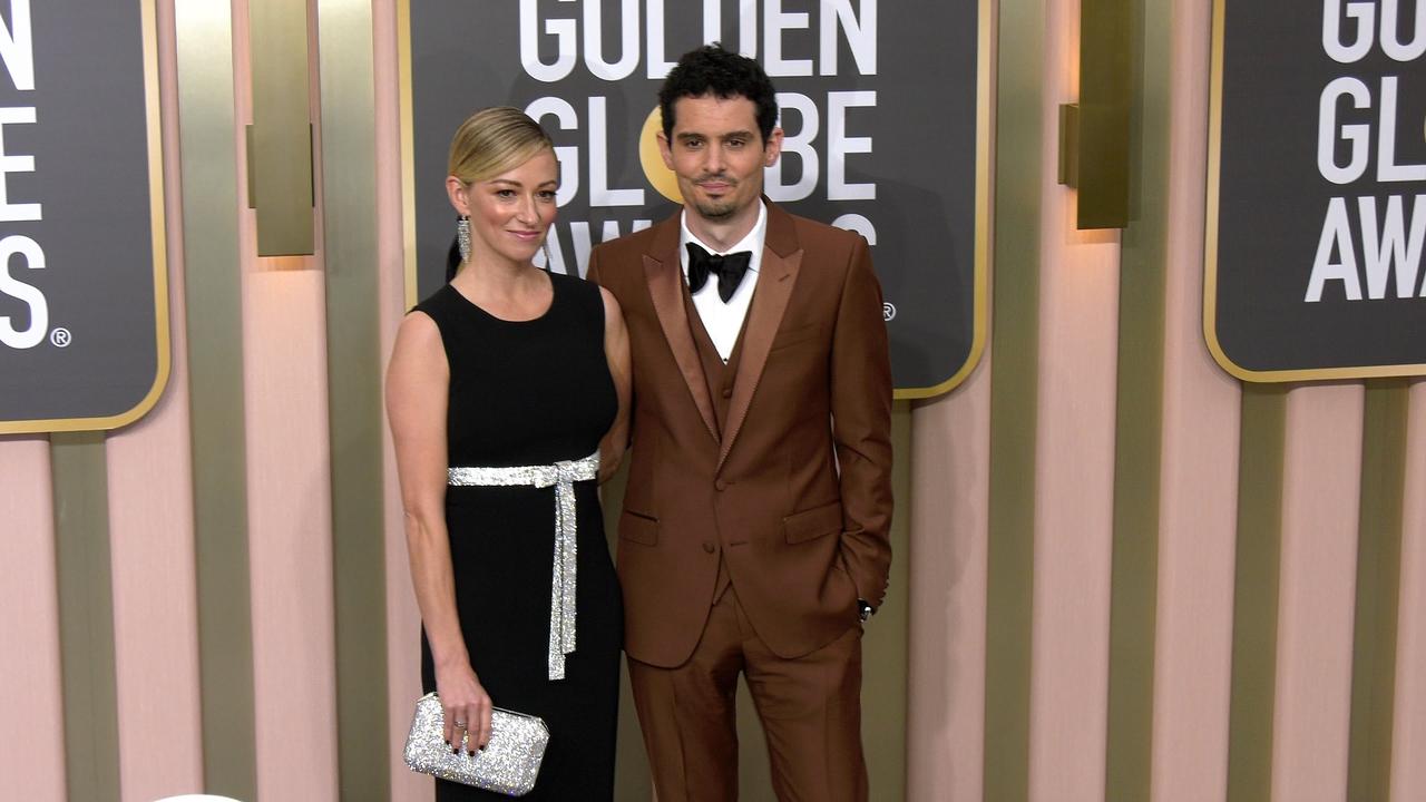 Olivia Hamilton and Damien Chazelle 2023 Golden Globes Arrivals