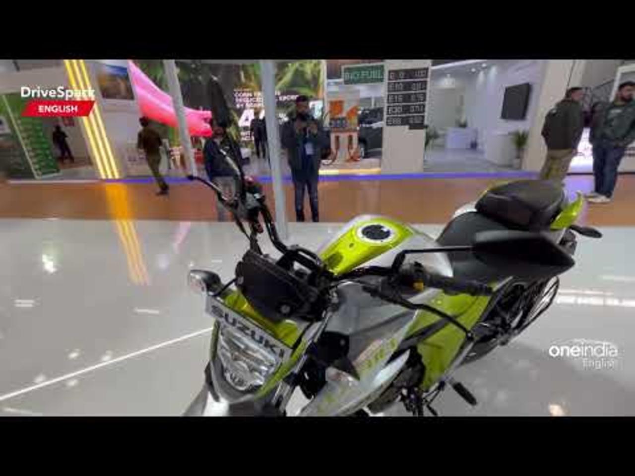 Auto Expo 2023: Suzuki Gixxer 250 FFV Ethanol Engine | Flex Fuel | Punith Bharadwaj | DriveSpark