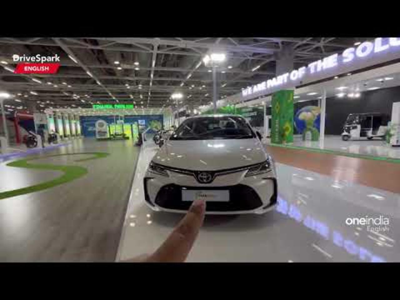 Auto Expo 2023: Toyota Corolla Altis Ethanol Car | Flex Fuel | Punith Bharadwaj | DriveSpark