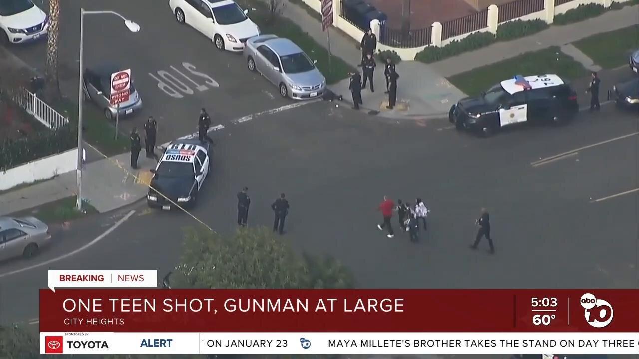 Shooting in City Heights leaves teen injured, One News Page VIDEO