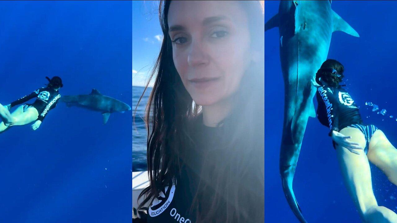 Nina Dobrev Achieves Her Dream Swimming With Tiger Sharks