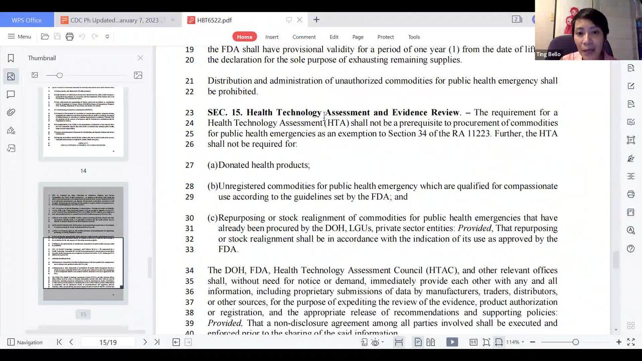 CDC Ph Weekly Huddle Jan 7, 2023 Kill the Bill Part 1 Excerpt: Atty Ting Bello explains HB6522