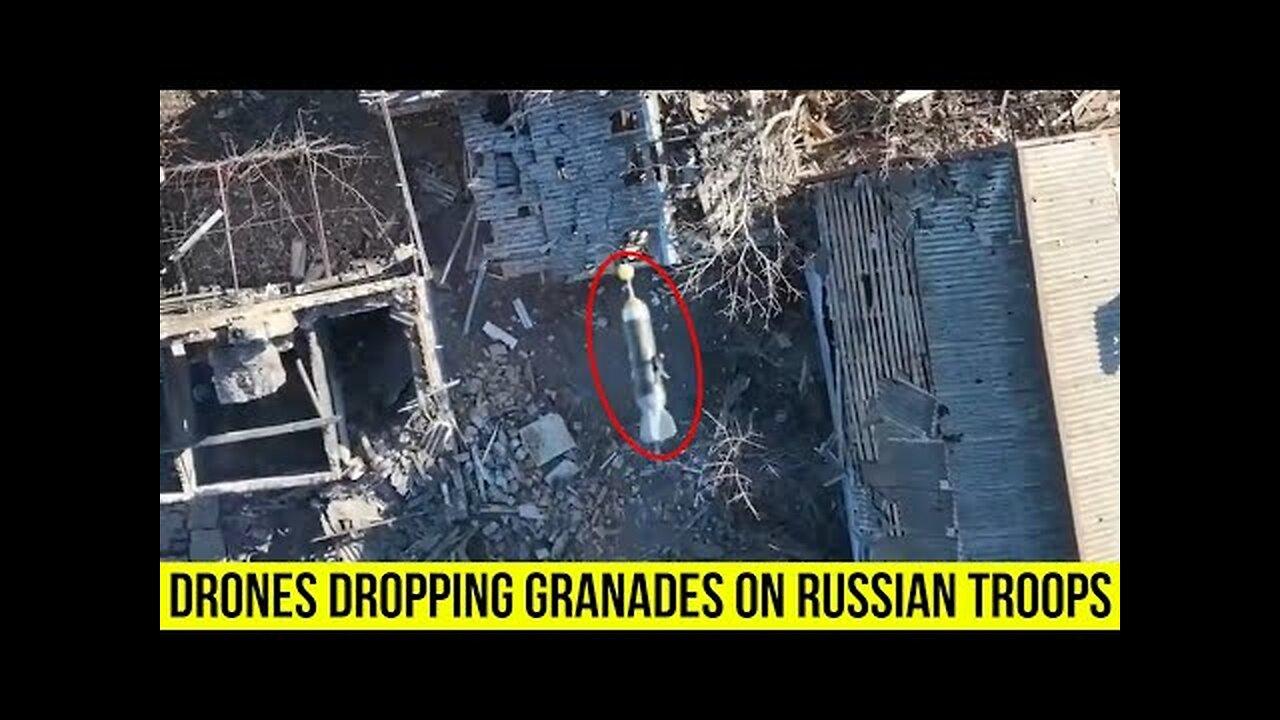 Ukrainian Drones Dropping Grenades On Russian - One News Page VIDEO