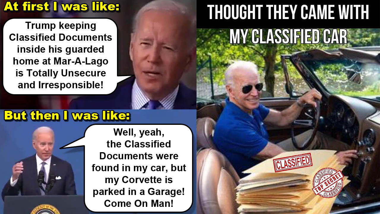 Biden's Double Standard regarding Classified Material on Full Display! 🕵️📜📄🙄