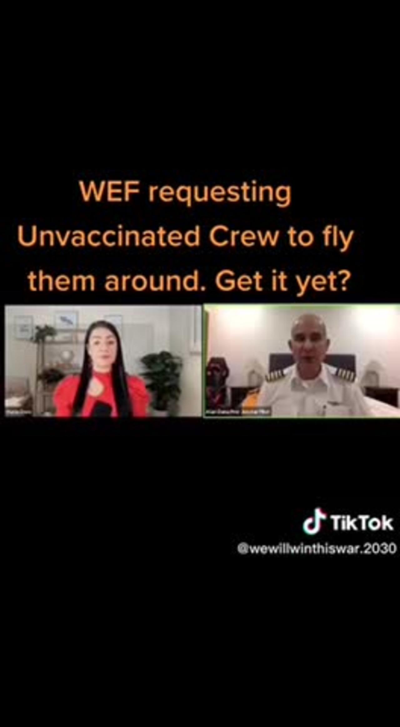 WEF REQUESTING UNVACCINATED PILOTS TO FLY THEM One News Page VIDEO