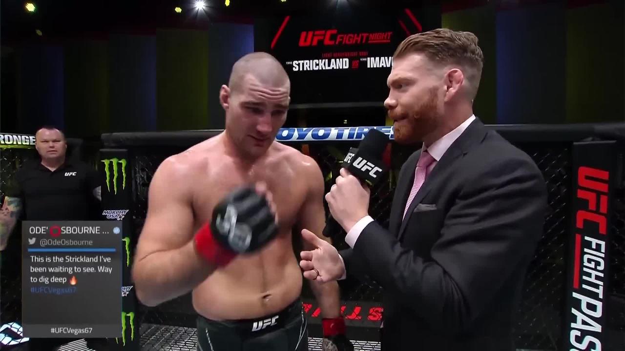 Sean Strickland Octagon Interview | UFC Vegas 67