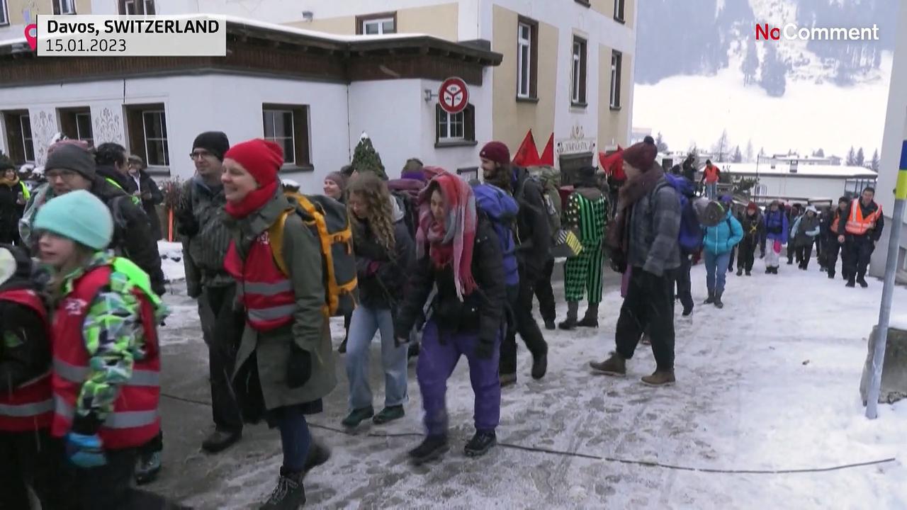 Watch: Demonstrations mark World Economic Forum in Davos
