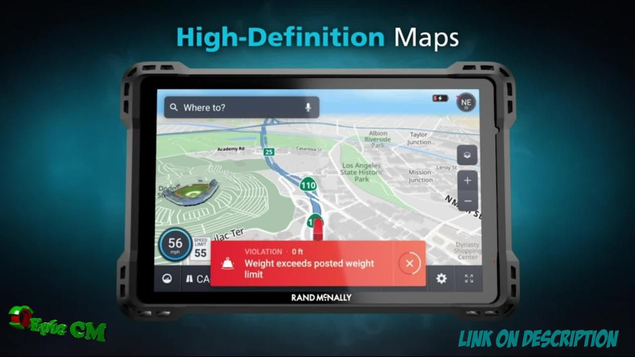 Rand McNally TND 1050 10inch GPS Truck One News Page VIDEO