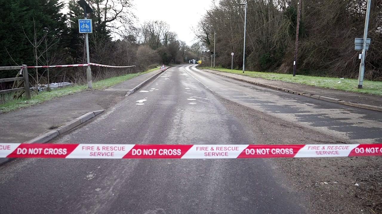 Double-decker bus overturns in crash with motorcycle