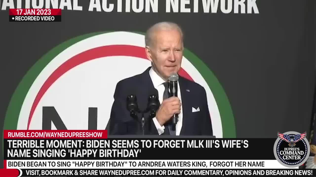 Terrible Moment: Biden Forget MLK III Wife Name During Birthday Song