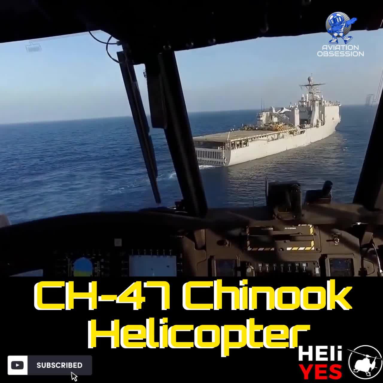 CH-47 Chinook Helicopter Landing Cockpit View