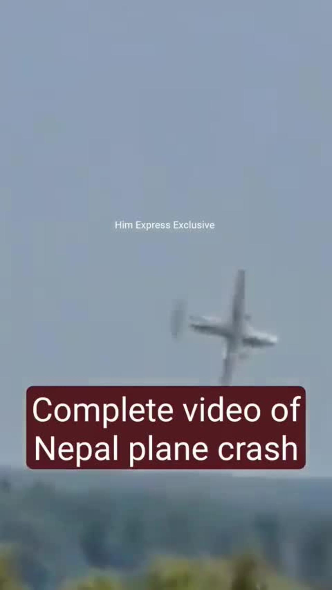 Complete video of Nepal plane crash