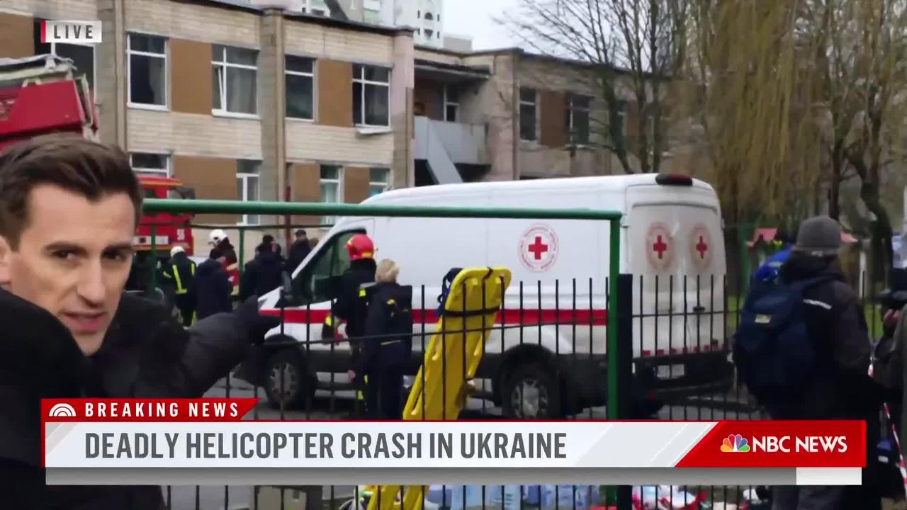 Helicopter crash in Ukraine kills at least 16, including interior minister