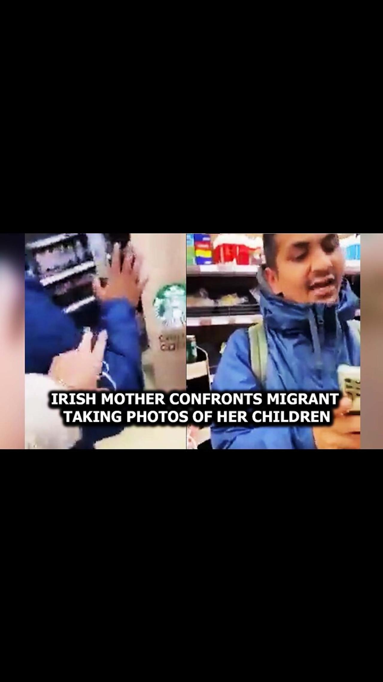 Irish Mother Confronts Migrant Taking Photos Of Her Children