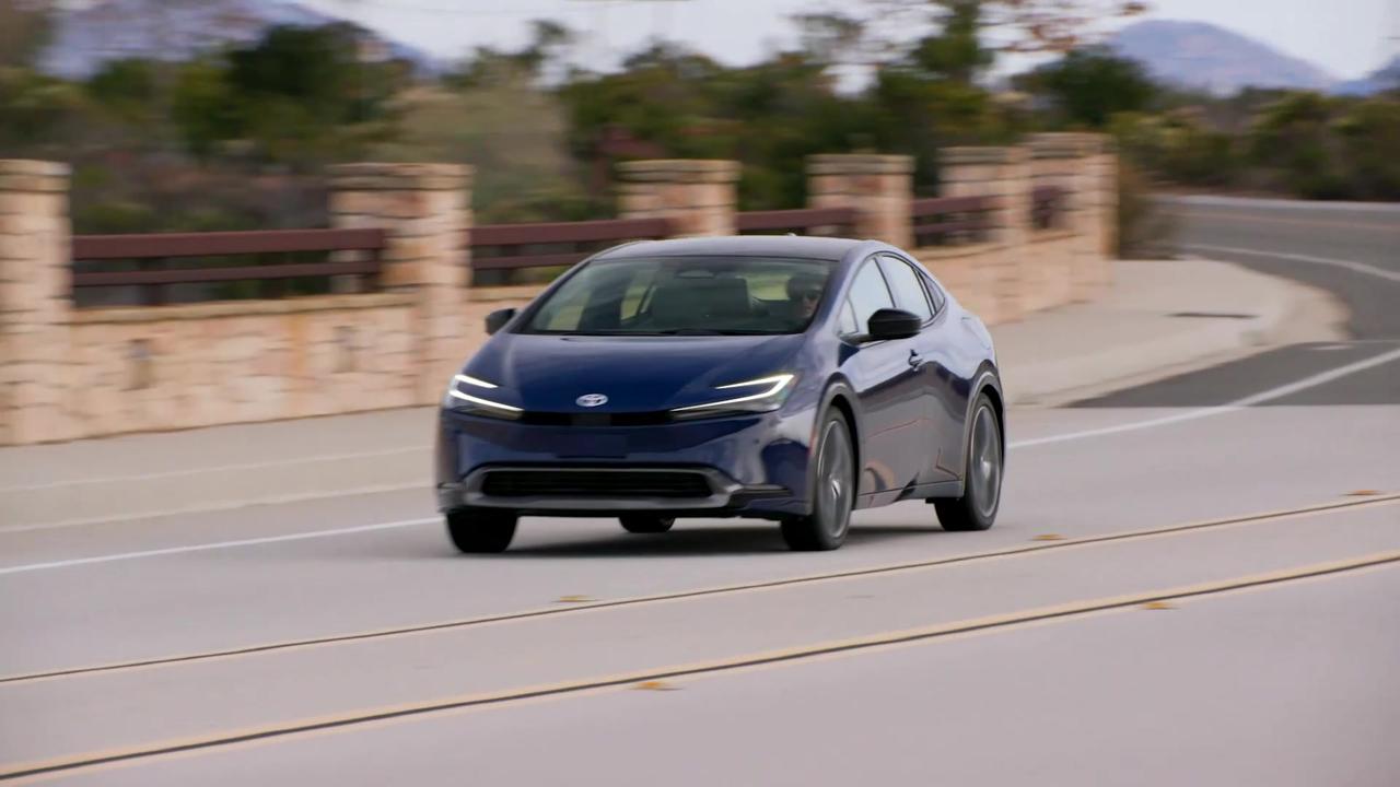 2023 Toyota Prius Limited in Blue Driving Video
