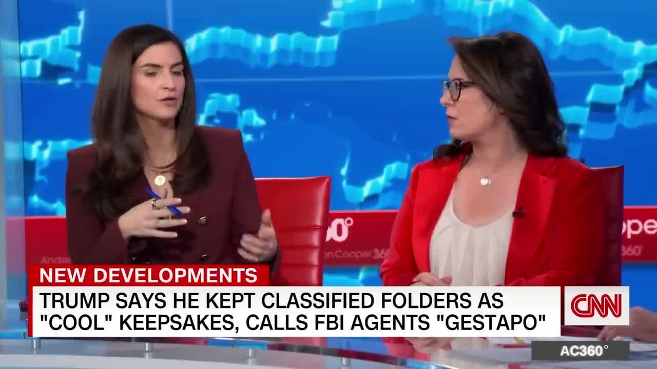 Trump says empty folders marked classified were a 'cool keepsake'
