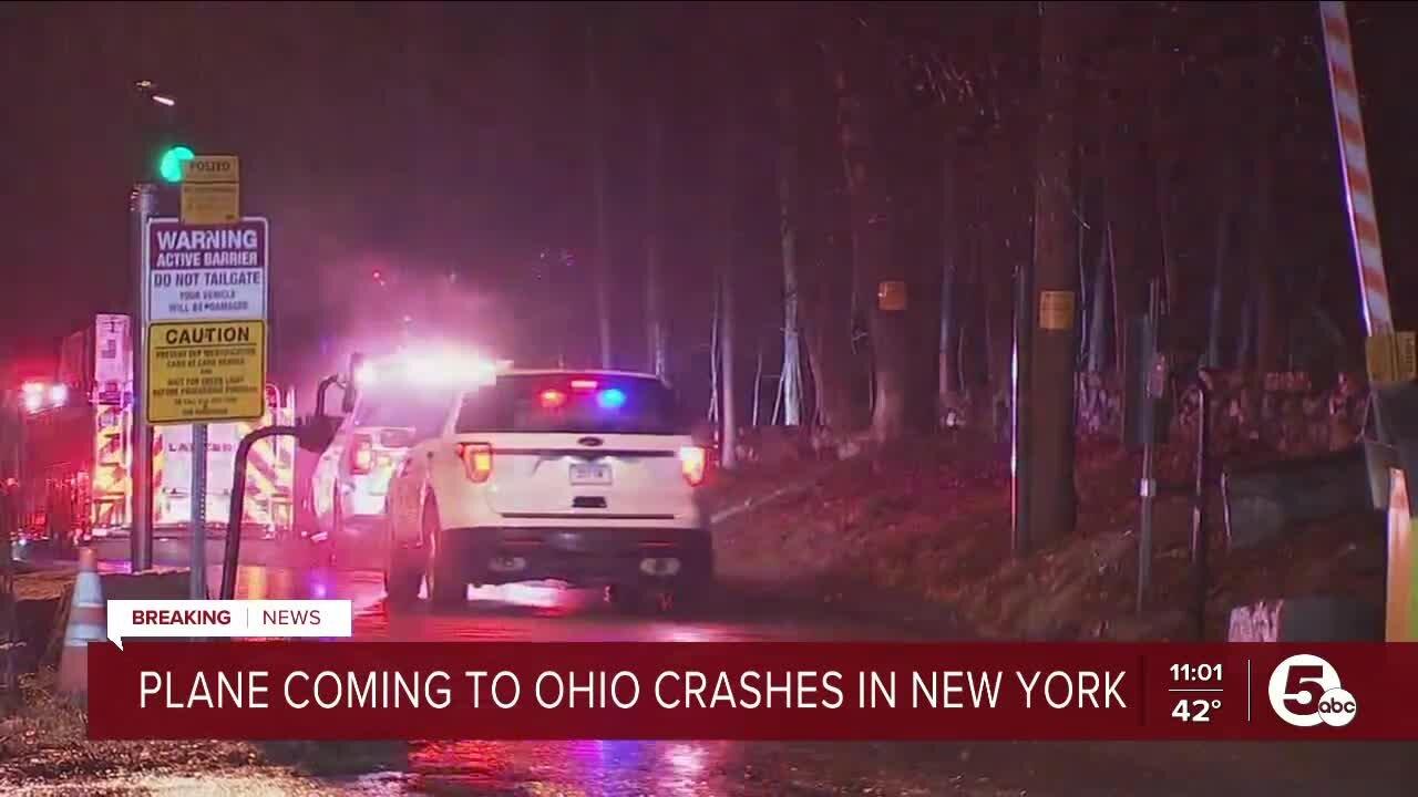 Plane intended to land at Cuyahoga County Airport crashes in New York