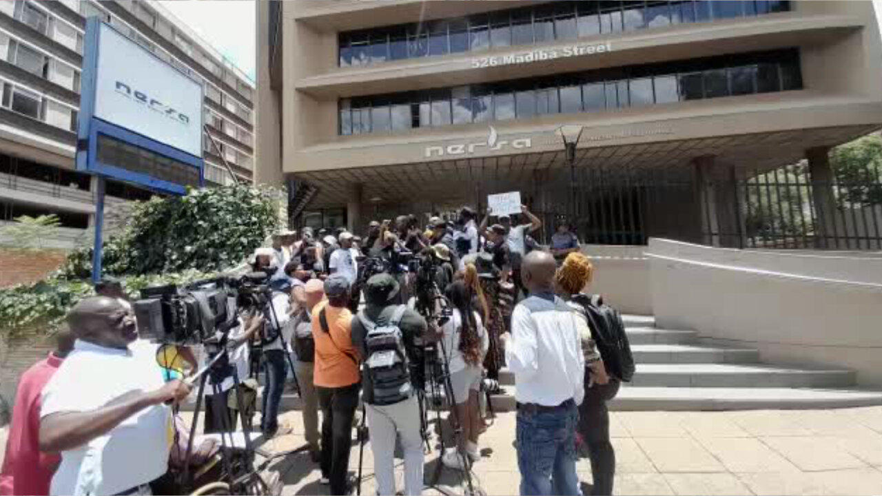 WATCH: #NotInMyName Marches to National Energy Regulator of South Africa Against Eskom's Electricity Blackouts (1)